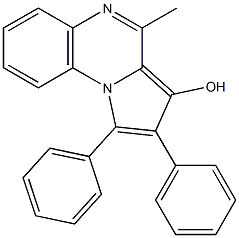 1,2-Diphenyl-4-methylpyrrolo[1,2-a]quinoxalin-3-ol,,结构式