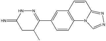 4,5-Dihydro-4-methyl-3-([1,2,4]triazolo[4,3-a]quinolin-7-yl)pyridazin-6(1H)-imine Struktur