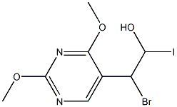 2,4-Dimethoxy-5-(1-bromo-2-hydroxy-2-iodoethyl)pyrimidine Structure