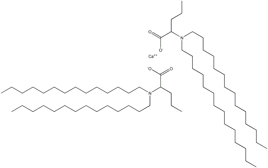 Bis[2-(ditetradecylamino)valeric acid]calcium salt Structure