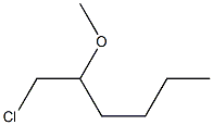 1-クロロ-2-メトキシヘキサン 化学構造式