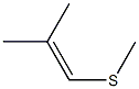 1-(Methylthio)-2-methyl-1-propene,,结构式