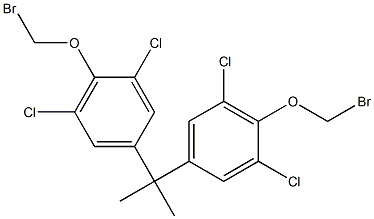 4,4'-イソプロピリデンビス[2,6-ジクロロ-1-(ブロモメトキシ)ベンゼン] 化学構造式