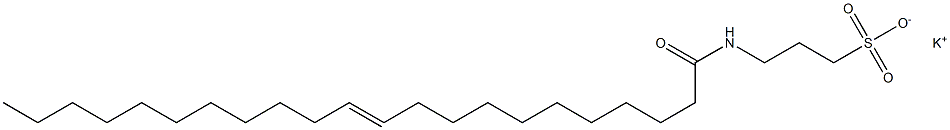 3-[(1-Oxo-11-docosen-1-yl)amino]-1-propanesulfonic acid potassium salt Structure