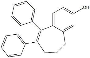 6,7-Dihydro-8,9-diphenyl-5H-benzocycloheptene-3-ol Struktur