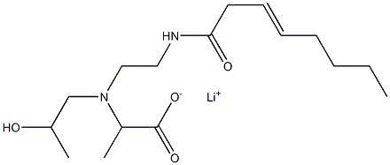 2-[N-(2-Hydroxypropyl)-N-[2-(3-octenoylamino)ethyl]amino]propionic acid lithium salt Structure