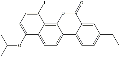 8-Ethyl-4-iodo-1-isopropyloxy-6H-benzo[d]naphtho[1,2-b]pyran-6-one Structure