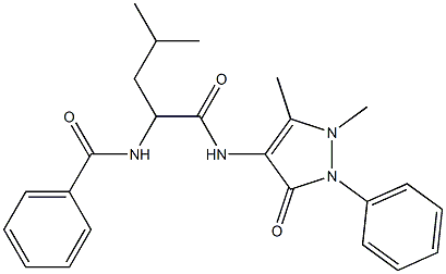 N-[1-(Antipyrinylcarbamoyl)-3-methylbutyl]benzamide Structure