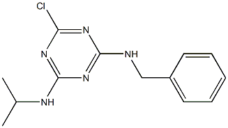 N-Benzyl-N'-isopropyl-6-chloro-1,3,5-triazine-2,4-diamine Struktur