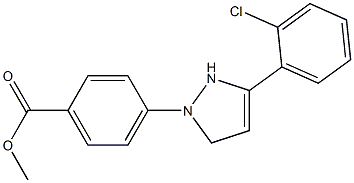 4-[3-(2-Chlorophenyl)-3-pyrazolin-1-yl]benzoic acid methyl ester,,结构式