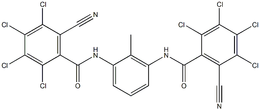 N,N'-(2-Methyl-1,3-phenylene)bis(2,3,4,5-tetrachloro-6-cyanobenzamide) 结构式