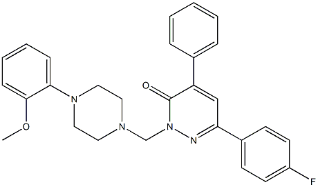 4-Phenyl-6-(4-fluorophenyl)-2-[[4-(2-methoxyphenyl)piperazino]methyl]pyridazin-3(2H)-one|