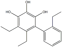 5,6-Diethyl-4-(2-ethylphenyl)benzene-1,2,3-triol Struktur