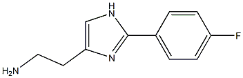 2-[2-(4-フルオロフェニル)-1H-イミダゾール-4-イル]エタンアミン 化学構造式