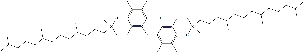 3,3',4,4'-Tetrahydro-2,2',7,7',8,8'-hexamethyl-2,2'-bis(4,8,12-trimethyltridecyl)[5,6'-oxybis(2H-1-benzopyran)]-6-ol Structure