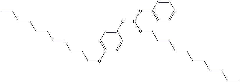 Phosphorous acid 4-(undecyloxy)undecyldiphenyl ester Structure