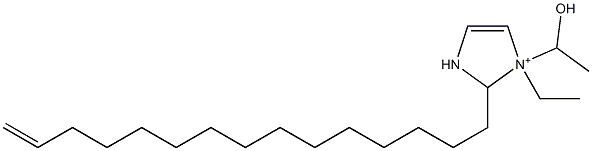 1-Ethyl-1-(1-hydroxyethyl)-2-(14-pentadecenyl)-4-imidazoline-1-ium Structure