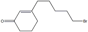 3-(5-Bromopentyl)-2-cyclohexen-1-one,,结构式