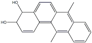 3,4-Dihydro-7,12-dimethylbenzo[a]anthracene-3,4-diol,,结构式