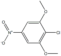 4-クロロ-3,5-ジメトキシ-1-ニトロベンゼン 化学構造式