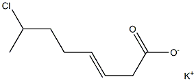 7-Chloro-3-octenoic acid potassium salt Structure