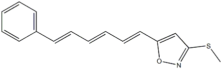 5-[(1E,3E,5E)-6-[Phenyl]-1,3,5-hexatrienyl]-3-(methylthio)isoxazole,,结构式