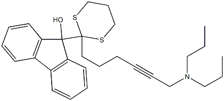  9-[2-(6-Dipropylamino-4-hexynyl)-1,3-dithian-2-yl]-9H-fluoren-9-ol