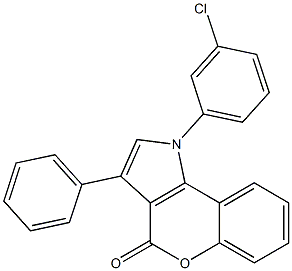 1-(3-Chlorophenyl)-3-phenyl[1]benzopyrano[4,3-b]pyrrol-4(1H)-one Struktur