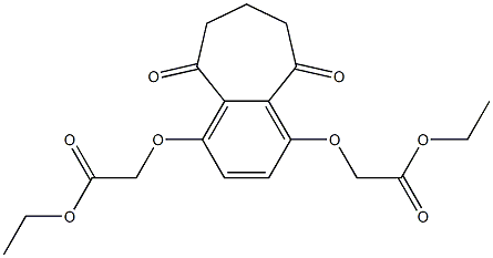 [(5,9-Dioxo-6,7,8,9-tetrahydro-5H-benzocycloheptene)-1,4-diylbisoxy]diacetic acid diethyl ester Structure