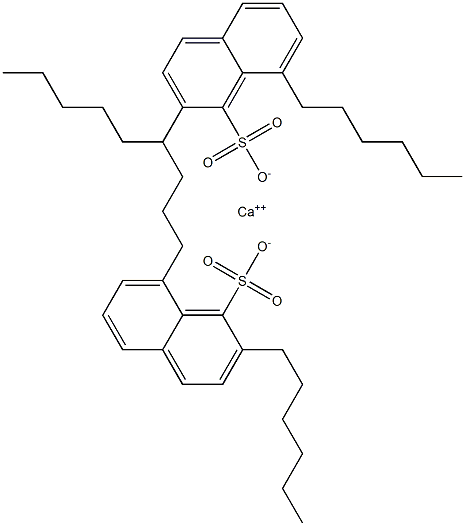 Bis(2,8-dihexyl-1-naphthalenesulfonic acid)calcium salt,,结构式