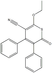 3,4-Diphenyl-2-oxo-6-ethoxy-2H-thiopyran-5-carbonitrile