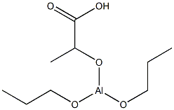 ジプロポキシ(1-カルボキシエトキシ)アルミニウム 化学構造式