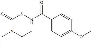 N-[(Diethylamino)(thiocarbonyl)thio]-4-methoxybenzamide Structure