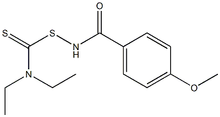 N-[(Diethylamino)(thiocarbonyl)thio]-4-methoxybenzamide 结构式