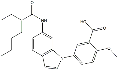 5-[6-(2-Ethylhexanoylamino)-1H-indol-1-yl]-2-methoxybenzoic acid|