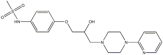 N-[4-[2-Hydroxy-3-[4-(2-pyridinyl)-1-piperazinyl]propyloxy]phenyl]methanesulfonamide Struktur