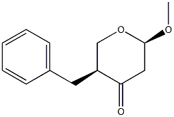 (2R,5S)-2-Methoxy-5-benzyl-2,3,5,6-tetrahydro-4H-pyran-4-one Structure