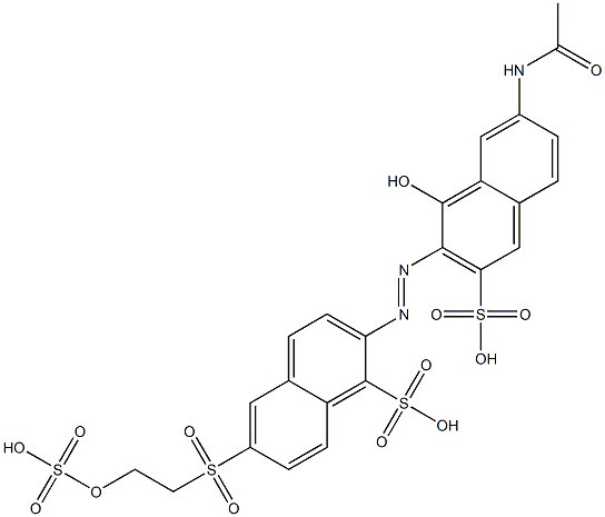 2-[[7-(Acetylamino)-1-hydroxy-3-sulfonaphthalen-2-yl]azo]-6-[[2-(sulfooxy)ethyl]sulfonyl]-1-naphthalenesulfonic acid Structure