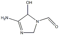 4-Amino-2,5-dihydro-5-hydroxy-1H-imidazole-1-carbaldehyde,,结构式