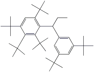 1-(2,3,4,6-Tetra-tert-butylphenyl)-1-(3,5-di-tert-butylphenyl)propane Structure