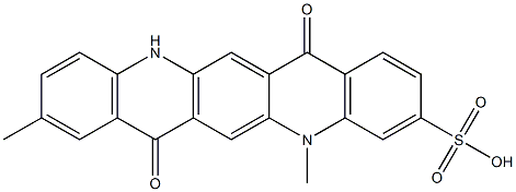 5,7,12,14-Tetrahydro-5,9-dimethyl-7,14-dioxoquino[2,3-b]acridine-3-sulfonic acid 结构式