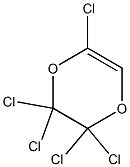 2,2,3,3,5-ペンタクロロ-2,3-ジヒドロ-1,4-ジオキシン 化学構造式