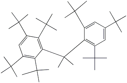 2-(2,3,5,6-Tetra-tert-butylphenyl)-2-(2,4,6-tri-tert-butylphenyl)propane 结构式