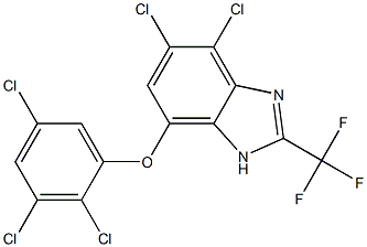 4,5-Dichloro-7-(2,3,5-trichlorophenoxy)-2-trifluoromethyl-1H-benzimidazole 结构式