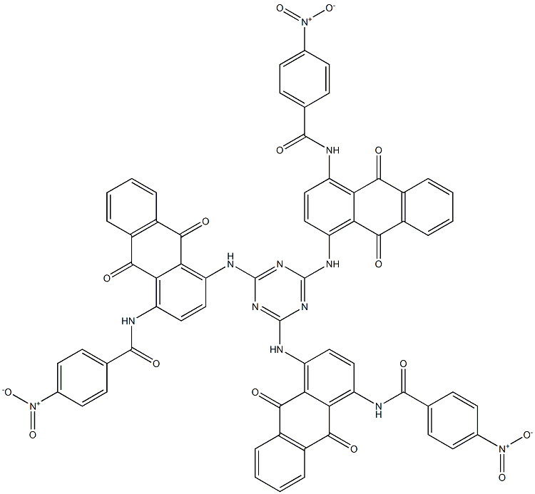 2,4,6-Tris[4-(p-nitrobenzoylamino)-1-anthraquinonylamino]-1,3,5-triazine