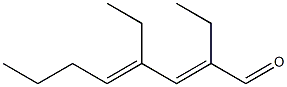 2,4-ジエチル-2,4-オクタジエナール 化学構造式