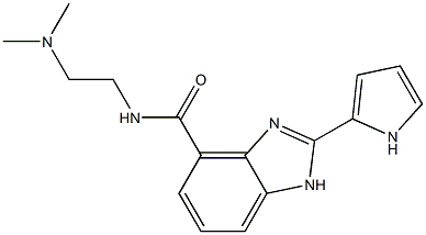 N-[2-(Dimethylamino)ethyl]-2-(2-pyrrolyl)-1H-benzimidazole-4-carboxamide 结构式