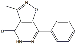 3-Methyl-7-phenylisoxazolo[4,5-d]pyridazin-4(5H)-one,,结构式