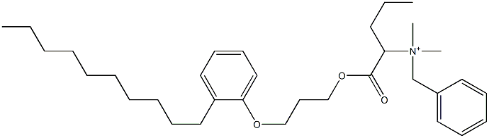 N,N-Dimethyl-N-benzyl-N-[1-[[3-(2-decylphenyloxy)propyl]oxycarbonyl]butyl]aminium Structure