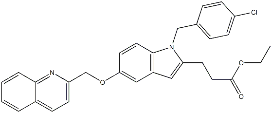 1-(4-Chlorobenzyl)-5-[(quinolin-2-yl)methoxy]-1H-indole-2-propanoic acid ethyl ester